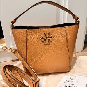 Tory Burch Small McGraw Leather Bucket Bag